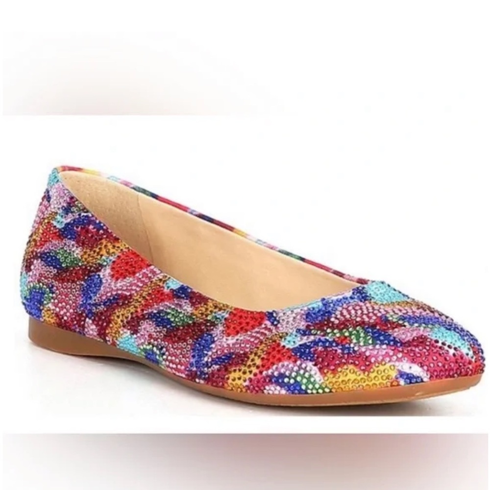 Alex Marie Colorful Rhinestone Flats - Picture 2 of 7